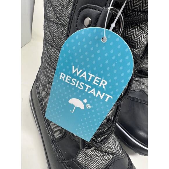 Jambu Black Herringbone Chilly Water Resistant Duck Boot 9.5M - Picture 10 of 12